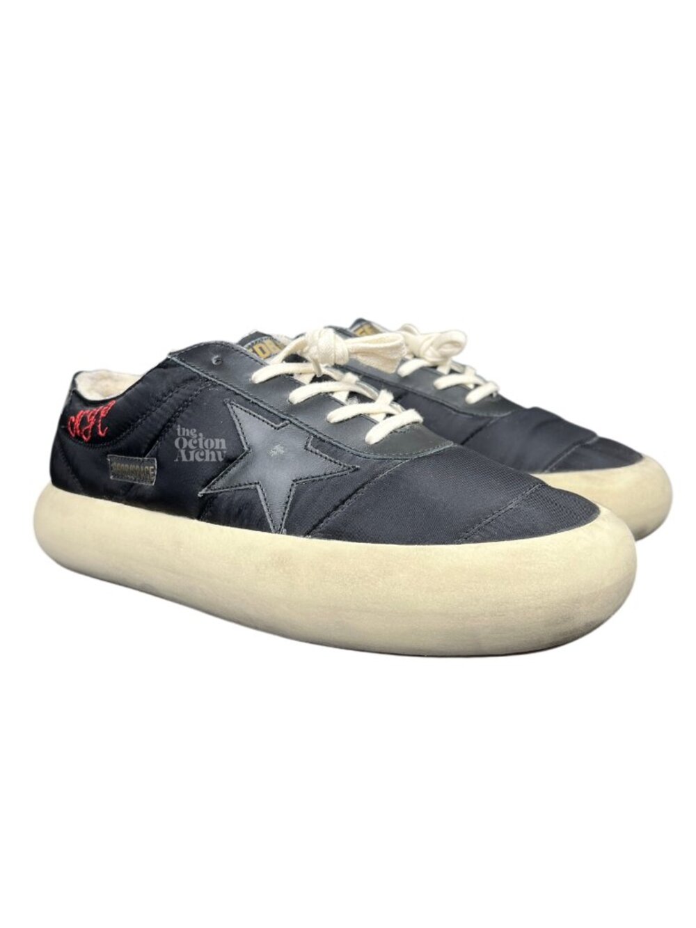 Size 44 Golden Goose Space-Star 'Nylon/Leather-Black' GMF00347 Pre-Owned